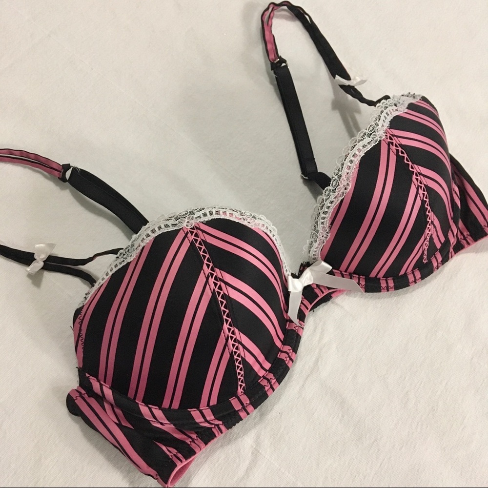 Vintage VS Black Pink Striped Sexy Little Things